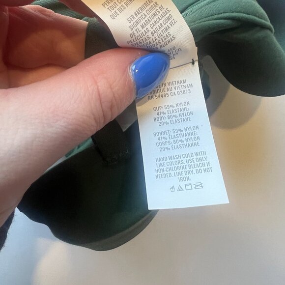 NWT Aerie Smoothez Mesh Triangle Bralette Bra Green Size XS NEW - Picture 9 of 9